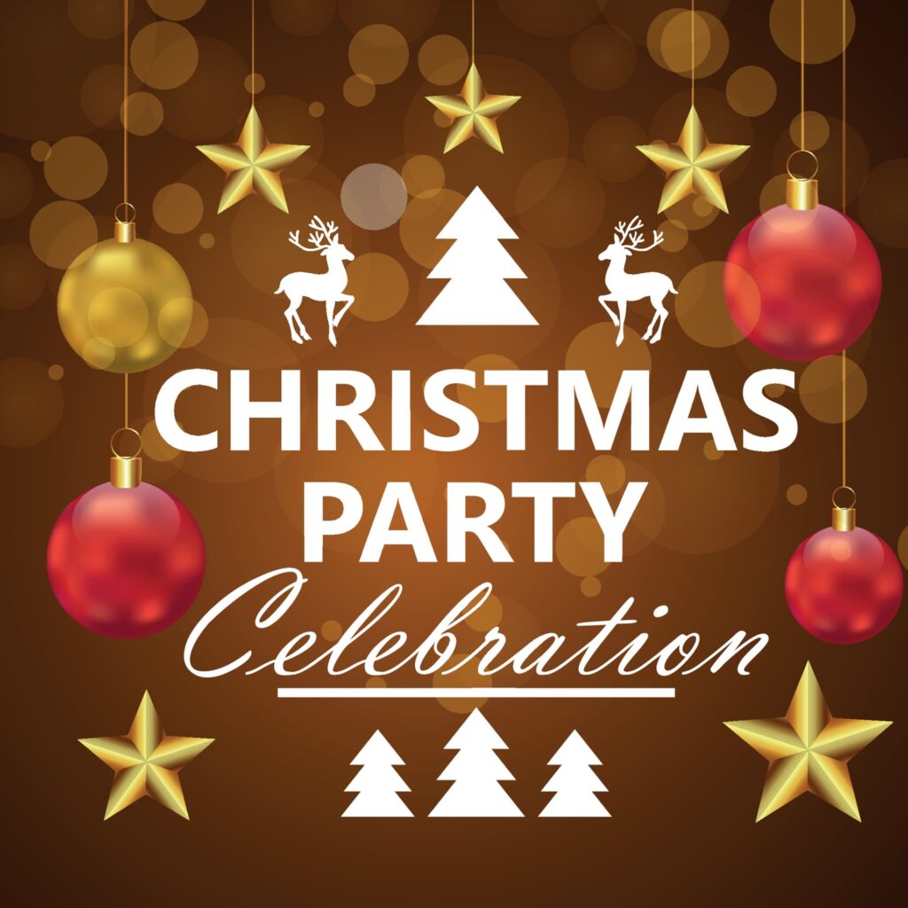 merry-christmas-celebration-party-background-with-creative-party-ball-free-vector